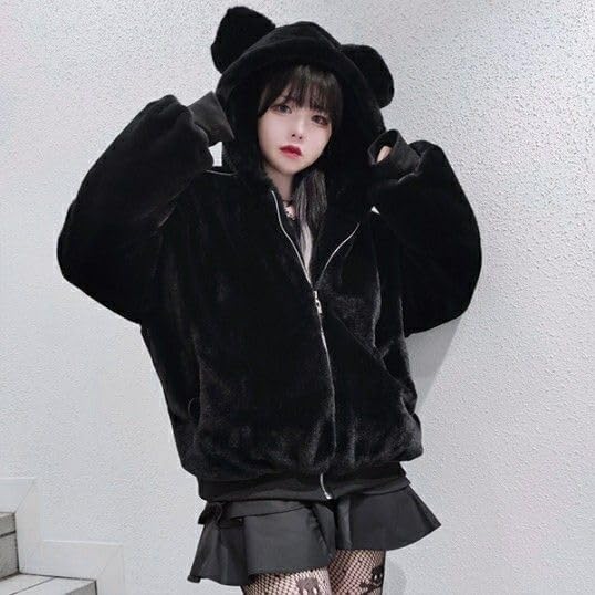 QOOZA クーザ くま耳ファージャケット くま耳パーカー KRY REFLEM